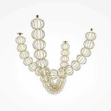 Pendant Light Golden Finish Dome Shade & Integrated LED – Golden Cage | Maytoni