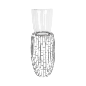 Kerzenständer aus Metall - Stabgitter abnehmbares Glas - Windlicht Vintage - Finish – Malibu 825 | Kayoom - Esszett Luxury | Stilvolles Wohnen mit Charakter