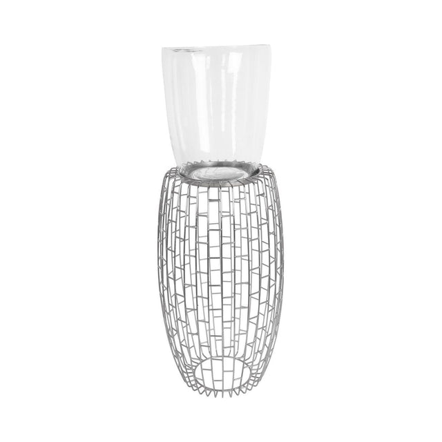 Kerzenständer aus Metall - Stabgitter abnehmbares Glas - Windlicht Vintage - Finish – Malibu 825 | Kayoom - Esszett Luxury | Stilvolles Wohnen mit Charakter