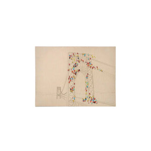 Wandbild – Menschenmenge Motiv, Handgemalte Optik, Leinwandkunst - Menschenmenge II | Kayoom