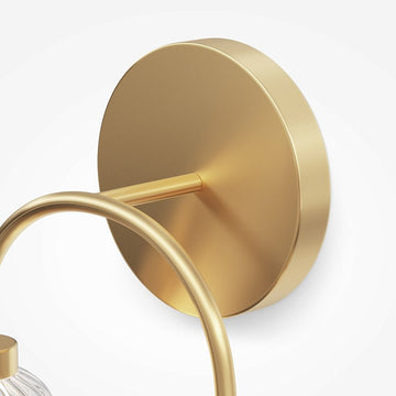 Wandleuchte Gold, gerippte Glaskugeln, LED 3000 K – Amulet - Esszett Luxury | Stilvolles Wohnen mit Charakter