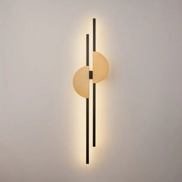 Black Aluminum Wall Light with Brass Accent and LED Design – Skyline | Maytoni