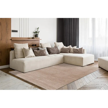 Beistelltisch – Taupe Farbe, Kurzflor Material, Weiche Haptik, 170 cm - Nila 125 | Kayoom