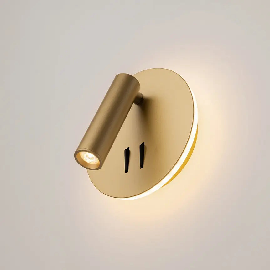 Wandleuchte – Mattgoldenes Aluminium, IP20 Schutz, Warmweiß, 14 cm Höhe - Ios 176 | Maytoni