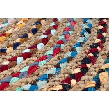 Teppich – Reine Baumwolle, Kurzflor Struktur, Bunte Optik, 170 cm - Tulum 356 | Kayoom