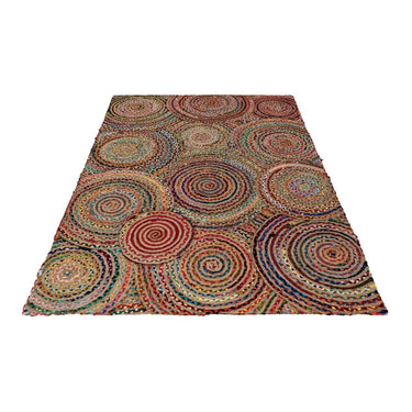 Teppich – Reine Baumwolle, Kurzflor Struktur, Bunte Optik, 230 cm - Tulum 356 | Kayoom