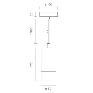 Pendelleuchte Concrete hell 1flg. Kabellänge 1900mm Sockeldurchm. 80mm von Sigor - Esszett Luxury | Stilvolles Wohnen mit Charakter