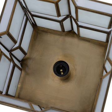 Pendelleuchte - Layra 24.0 x 24.0 x 30.0 cm Milchglas 1 von PTMD - Esszett Luxury | Stilvolles Wohnen mit Charakter