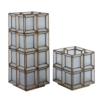 Pendelleuchte - Layra 24.0 x 24.0 x 30.0 cm Milchglas 1 von PTMD - Esszett Luxury | Stilvolles Wohnen mit Charakter