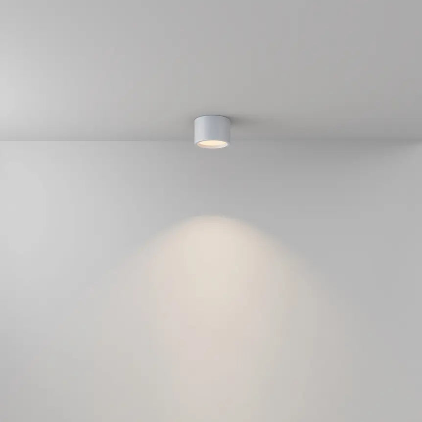 Deckenleuchte – Weißes Aluminium, IP44 Schutz, Warmweiß, Ø10,5 cm - Hydra | Maytoni