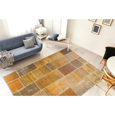 Teppich – Patchwork Muster, Vintage Design, Verblasste Optik, 150 x 230 cm  - Finish 125 | Kayoom