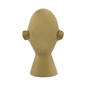 Skulptur – Goldenes Aluminium, Abstraktes Gesicht, Schmuckhalter - Phantom | Kayoom