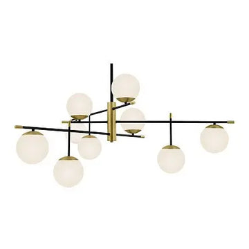 Pendant lamp with 9 E14 sockets and gold finish in a classic design – Nostalgia | Maytoni
