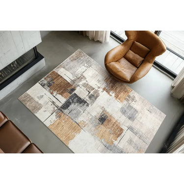Teppich – Terrakotta Farbton, Kurzflor Komfort, Zeitloses Farbkonzept, 150 cm - Elegantica 325 | Kayoom