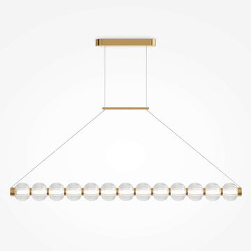 Pendelleuchte Goldfarbener Metallrahmen Gerillte Glaskugeln LED 18 W 3000 K – Amulet | Maytoni - Esszett Luxury | Stilvolles Wohnen mit Charakter