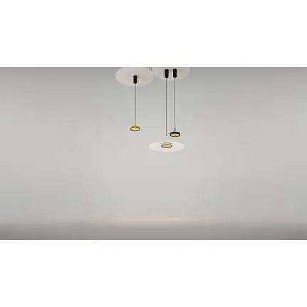 Pendant light Black-Gold ring-shaped aluminum casing Integrated LED & Modern Design – El | Maytoni