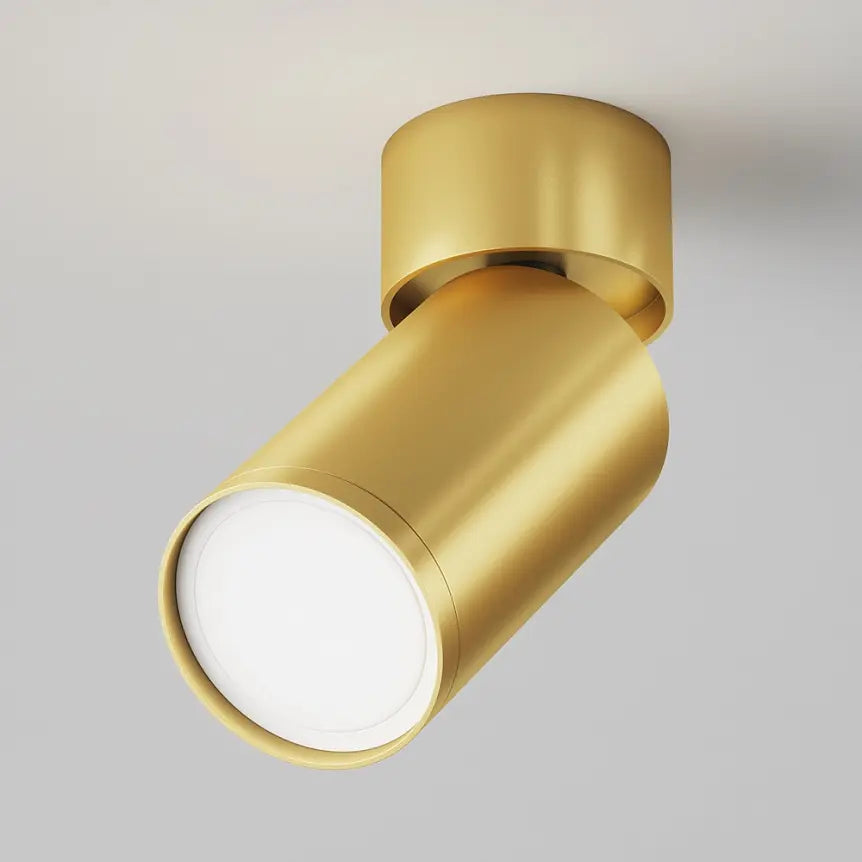 Deckenleuchte – Mattgoldenes Aluminium, 1× GU10 Fassung, 10 W Leistung, 12.8 cm Höhe - Focus S | Maytoni