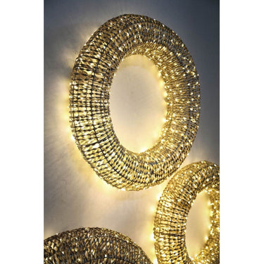 PTMD Kranz mit LED - Hibba Bronze L von PTMD - Esszett Luxury | Stilvolles Wohnen mit Charakter