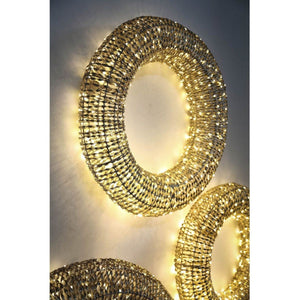 PTMD Kranz mit LED - Hibba Bronze L von PTMD - Esszett Luxury | Stilvolles Wohnen mit Charakter