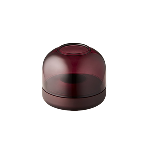 Candle holder made of anodized aluminum with brushed ring and glass top – Glow 08 | Kooduu