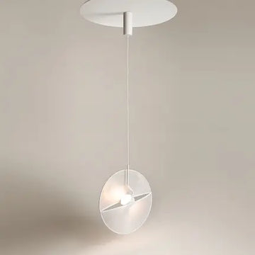 Pendelleuchte – Weißes Metall, Stoffschirm, 14 W LED, Ø45 cm - Reflex | Maytoni