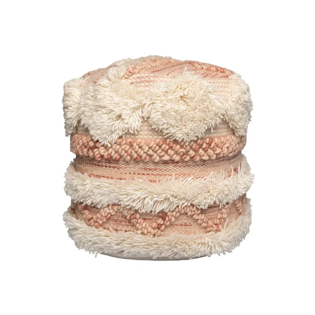 Hocker Wolle Handgefertigt Boho - Design Fransen & Quasten – Bohist 225 | Kayoom - Esszett Luxury | Stilvolles Wohnen mit Charakter