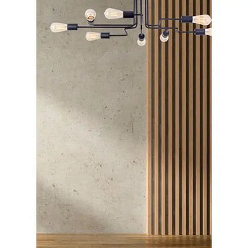 Ceiling Lamp Black Industrial Metal 8× E27 IP20 – Gilbert | Maytoni