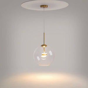 Pendelleuchte mit transparentem Blasenglas und gebürstetem Gold - Finish im modernen Design – Cometa | Maytoni - Esszett Luxury | Stilvolles Wohnen mit Charakter