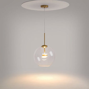 Pendelleuchte mit transparentem Blasenglas und gebürstetem Gold - Finish im modernen Design – Cometa | Maytoni - Esszett Luxury | Stilvolles Wohnen mit Charakter