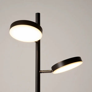 Floor Lamp Black Joint Design with Two Lights & White Frosted Diffuser & Integrated LED – MOD070FL‑L12B3K | Maytoni