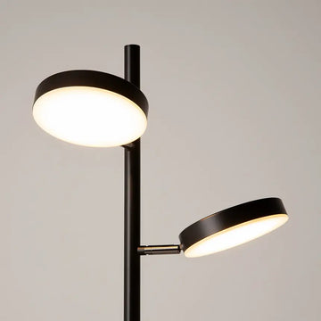 Floor Lamp Black Joint Design with Two Lights & White Frosted Diffuser & Integrated LED – MOD070FL‑L12B3K | Maytoni