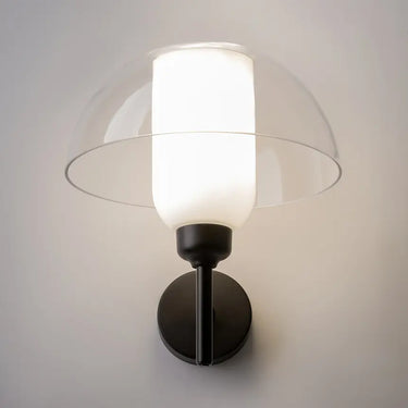 Wall Lamp Black, Metal Frame, Glass Accent, Modern – Memory | Maytoni