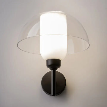 Wall Lamp Black, Metal Frame, Glass Accent, Modern – Memory | Maytoni