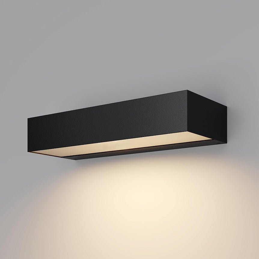 Wandleuchte mit graphitfarbenem Aluminium - Korpus und weißem Glas - Diffusor – Lot | Maytoni - Esszett Luxury | Stilvolles Wohnen mit Charakter