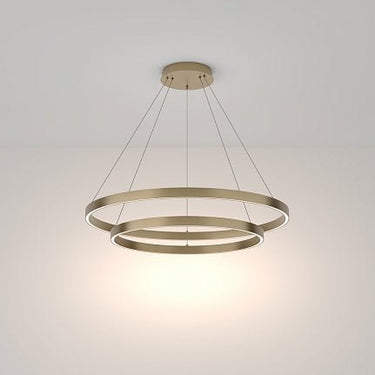 Pendelleuchte mit Messing - Finish, 800 mm Durchmesser, integrierter LED 88 W, 5200 lm, 4000 K, höhenverstellbar – Rim | Maytoni - Esszett Luxury | Stilvolles Wohnen mit Charakter