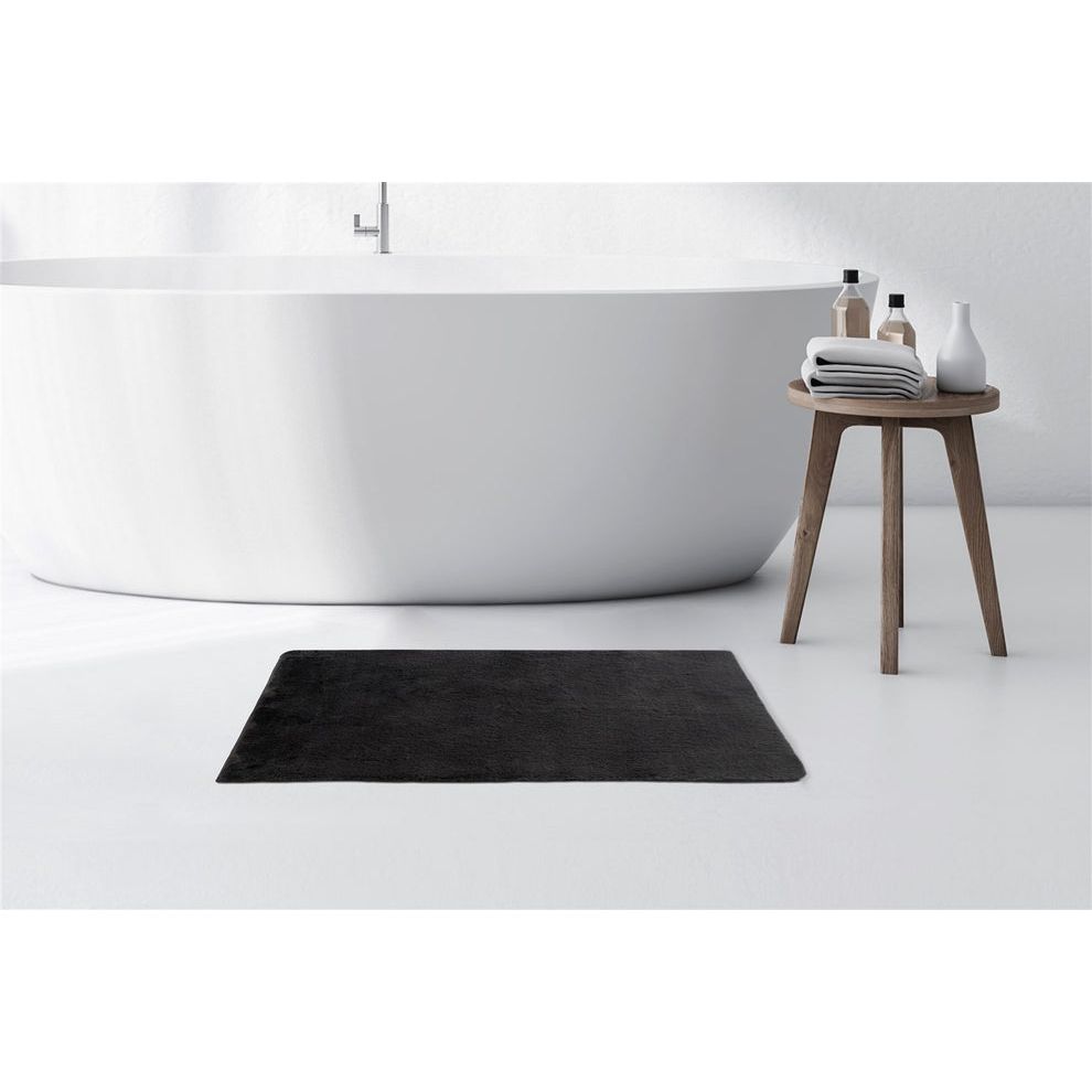 Badematte – Weiches Garn, Flauschige Oberfläche, Dunkelgrauer Farbton, 65 x 100 cm - Rabbit 125 | Kayoom