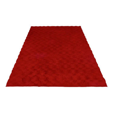 Teppich – Luxuriöser Flor, Polyester Mix, Rötlicher Ton 150 cm - Royal Glow 825 | Kayoom