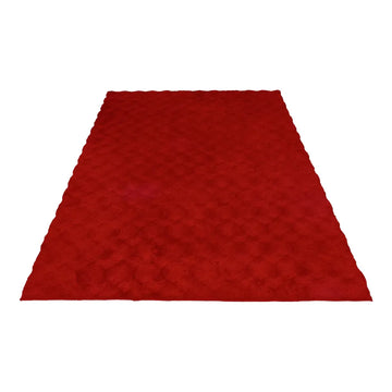 Teppich – Luxuriöser Flor, Polyester Mix, Rötlicher Ton 150 cm - Royal Glow 825 | Kayoom