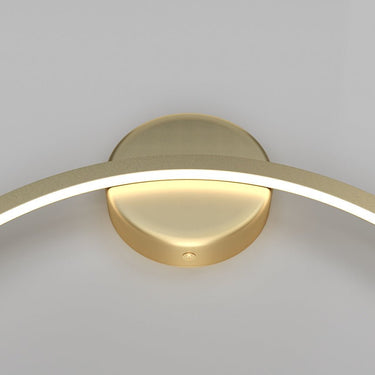 Wandleuchte Schwarz matt, Metallrahmen mit Messingakzenten, 22 W LED – Halo | Maytoni - Esszett Luxury | Stilvolles Wohnen mit Charakter