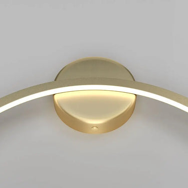 Wall Sconce Matte Black, Metal Frame with Brass Accents, 22W LED – Halo | Maytoni