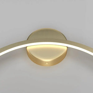 Wall Sconce Matte Black, Metal Frame with Brass Accents, 22W LED – Halo | Maytoni