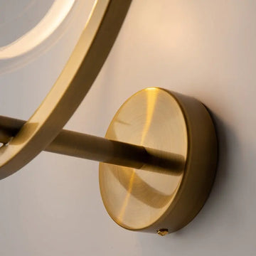 Wandleuchte – Messingfarbenes Metall, Oberer Glasschirm, 5 W Leistung, Warmweißes Licht, 35 cm Höhe - Lunare | Maytoni