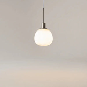 Pendant light with opal glass diffuser and nickel finish in a modern design - Erich | Maytoni