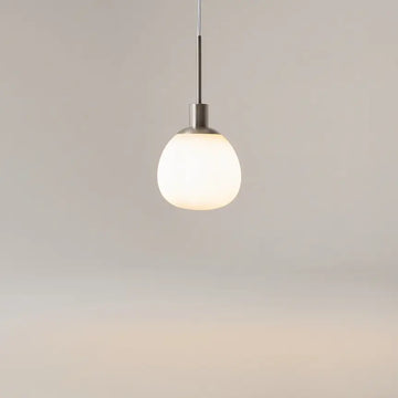 Pendant light with opal glass diffuser and nickel finish in a modern design - Erich | Maytoni