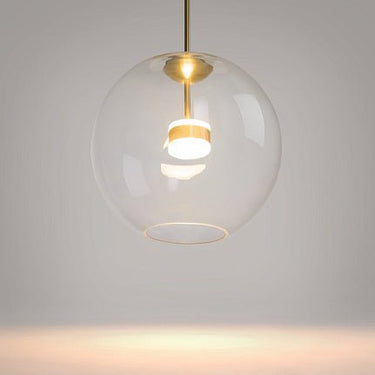 Pendelleuchte mit transparentem Blasenglas und gebürstetem Gold - Finish im modernen Design – Cometa | Maytoni - Esszett Luxury | Stilvolles Wohnen mit Charakter