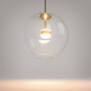 Pendelleuchte mit transparentem Blasenglas und gebürstetem Gold - Finish im modernen Design – Cometa | Maytoni - Esszett Luxury | Stilvolles Wohnen mit Charakter