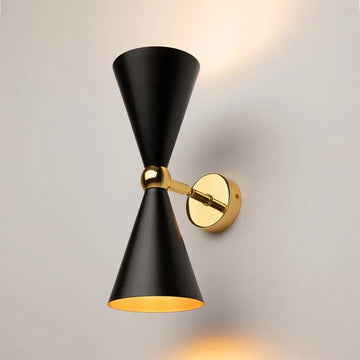 Wall Lamp with Gold Finish and Black Metal Shades – Vesper | Maytoni