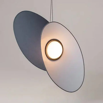 Pendant Light with Oval Fabric Shade, Black Aluminum Frame & Integrated LED – Evolution | Maytoni