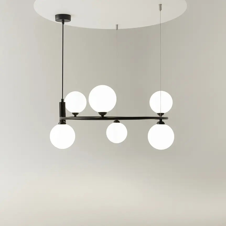 Pendant Light with Modern Ring Design, Black Metal Frame, and Acrylic Diffuser – Ring | Maytoni