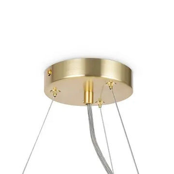 Pendant lamp with gold-colored metal frame and white glass in a modern design – Dallas | Maytoni